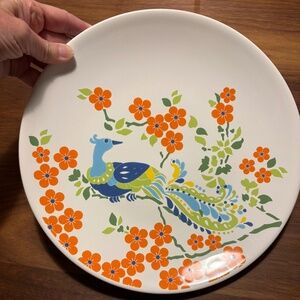 Peacock decorative plate - possibly Anthropologie